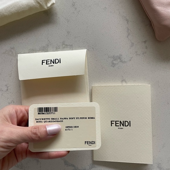 Authentic Fendi Sacchetto bag, light pink drawstring bag, like new (used once) - Picture 10 of 10